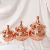 Handcrafted Copper Storage Jar - Ideal for Kitchen Organization - Set of 3