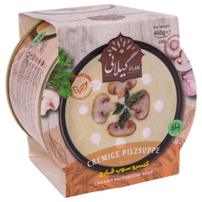 Creamy Mushroom Soup Gilani Style Persian Mushroom Soup Canned 460g (Pack of 3)