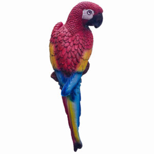 Decorative Animal Figurine Wall Mounted Parrot Statue – Tropical Bird Art
