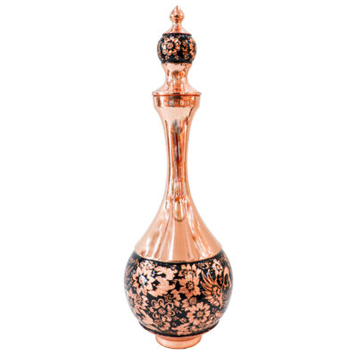 Decorative Copper Bottle Persian Handcrafted Engraved Persian Inspired (x2)