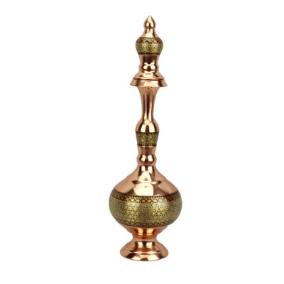 Decorative Copper Bottle with Persian Minakari Enamel Handmade