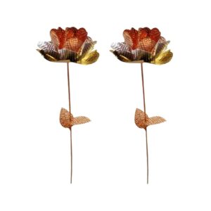 Handcrafted Decorative Copper Flower – Elegant Floral Art for Home Decor (x2)