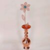 Decorative Copper Flower with Turquoise Inlay – Handcrafted Floral Art Design for Home Decor