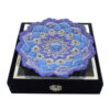 Decorative Copper Wall Plate with Persian Minakari Enamel Hand-Painted