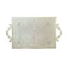 Decorative Filigree Copper Tray Silver Coated Artistic Style Handcrafted