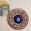 Decorative Copper Wall Plate Hand-Painted Persian Minakari Enamel Technique