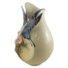 Decorative Porcelain Vase in a Pitcher Shape, Adorned with a Beautiful Butterfly and Flower Design for a Modern Look