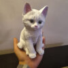 Decorative Sitting Kitten Figurine - Cute Cat Sculpture