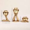 Set of Three Decorative Sculptural Vases, Featuring a Human Face Design for a Bold Modern Artistic Statement