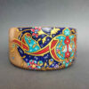 Decorative Wooden Bowl Artistic with Printed Persian Floral Design