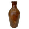 Decorative Bud Vase, Handcrafted from Natural Solid Wood in a Rich Dark Brown Finish for a Warm Ambiance