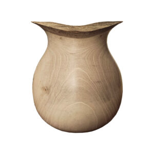 Set of Handcrafted Decorative Wooden Vases, Expertly Made from Natural Solid Wood for a Minimalist Aesthetic
