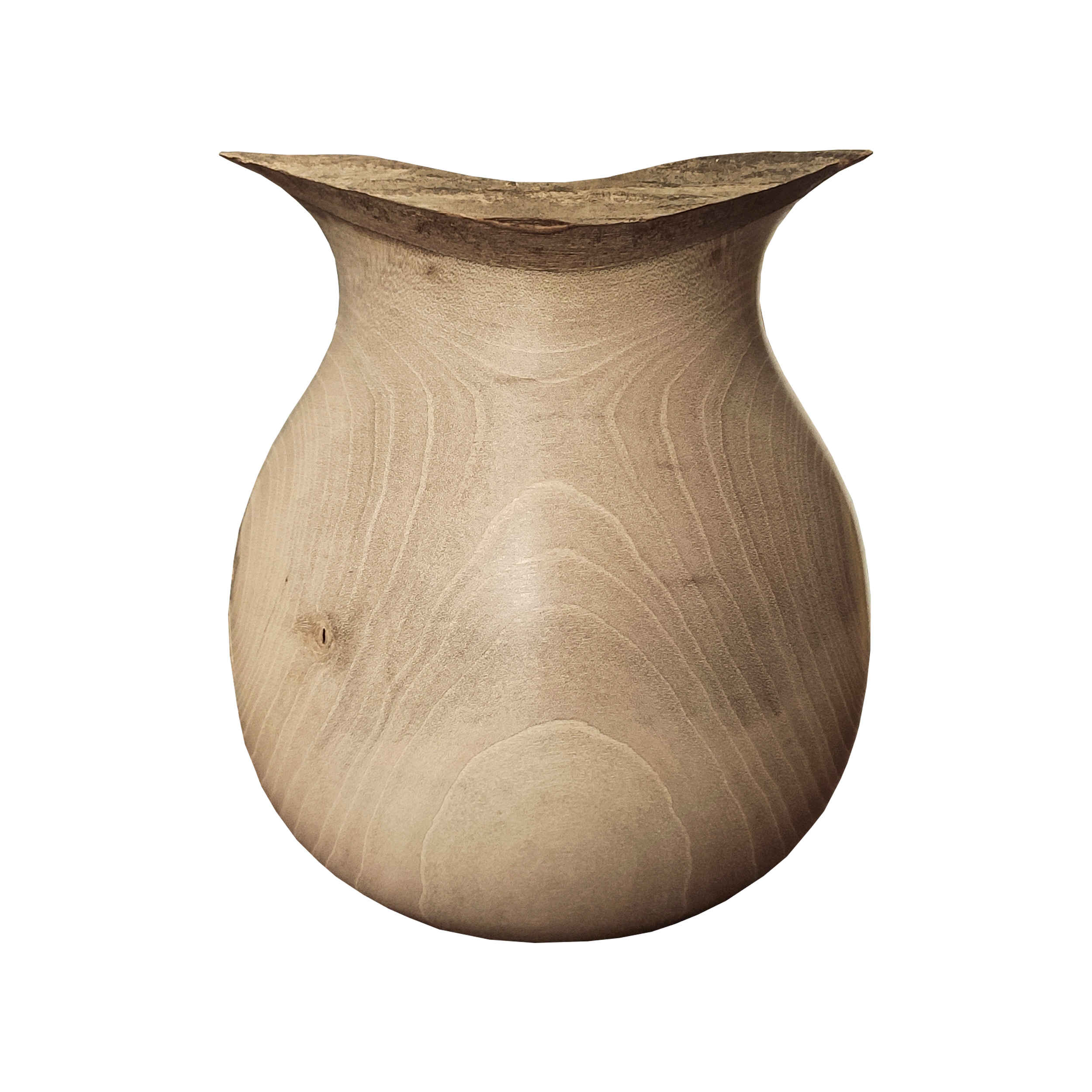 Set of Handcrafted Decorative Wooden Vases, Expertly Made from Natural Solid Wood for a Minimalist Aesthetic