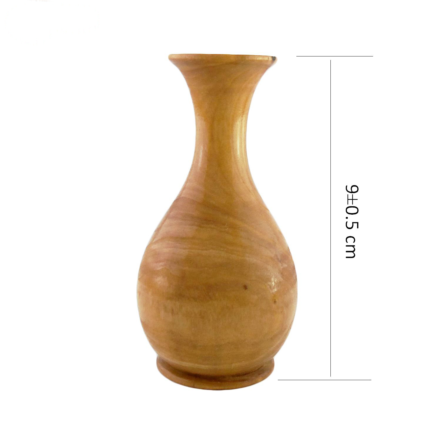 Set of Two Handcrafted Mini Flower Vases, Made from Natural Solid Wood with a Rustic Charm