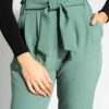 Fit Pleated Trouser Pants with Pocket for Women