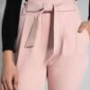 Fit Pleated Trouser Pants with Pocket for Women