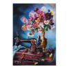 Original Flower Art Painting - Oil on Canvas by Ahmad Motaghedi