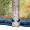 Handwoven Persian Minimalist Gabbeh Rug with Animal Motifs - Green Wool