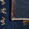 Handwoven Persian Minimalist Gabbeh Rug - Solid Navy Blue Wool