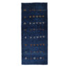 Handwoven Persian Minimalist Gabbeh Rug - Solid Navy Blue Wool