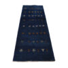 Handwoven Persian Minimalist Gabbeh Rug - Solid Navy Blue Wool