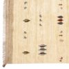 Handwoven Persian Tree of Life Gabbeh Rug with Tree Motifs - Cream Wool