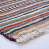Genuine Handwoven Persian Striped Gabbeh Rug in Cream - Wool