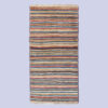 Genuine Handwoven Persian Striped Gabbeh Rug in Cream - Wool