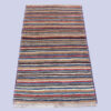 Genuine Handwoven Persian Striped Gabbeh Rug in Cream - Wool