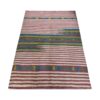 Genuine Handwoven Persian Striped Gabbeh Rug in Red - Premium Wool