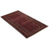 Hand-Knotted Persian Baluchistan Tribal Rug (Bukhara Design) - Maroon Bordered Wool