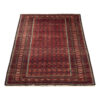 Hand-Knotted Persian Baluchistan Tribal Rug (Bukhara Design) - Maroon Bordered Wool