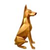Geometric Doberman Cubism Figurine - Unique Handcrafted Sculpture
