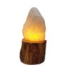 Persian Glow Salt Lamp - Handcrafted with Wooden Base & Artistic Design