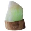 Persian Glow Salt Lamp - Handmade with Wooden Base & Artistic Design