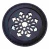 Handmade Leather Pocket Mirror - Black Eslimi Persian Design