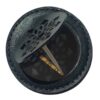 Handmade Leather Pocket Mirror - Black Eslimi Persian Design