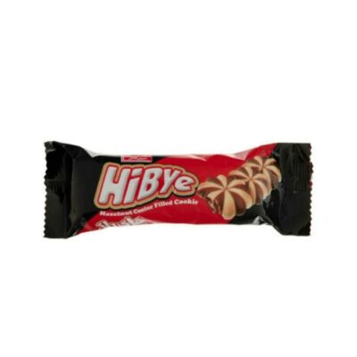 Hibye Iranian Hazelnut & Chocolate-Filled Biscuits, Crispy Cookie Snack, 57 g Each (20-Pack)