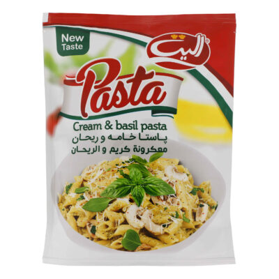 Elite Instant Pasta with Cream & Basil Flavor, Creamy & Aromatic Quick-Cook Pasta Ready in Minutes – 180g, Pack of 20