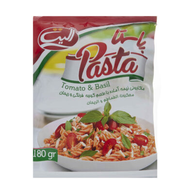 Elite Instant Pasta with Tomato & Basil Flavor, Aromatic Quick-Cook Pasta Ready in Minutes – 180g, Pack of 20