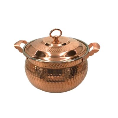 Persian Copper Cooking Pot - Traditional Hammered Artisan Style, Negin