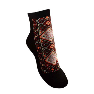 Cotton Crew Socks for Women with Traditional Design, Soft Comfortable Knit for Everyday Wear