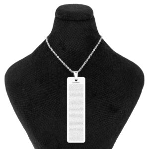 Islamic Steel Necklace with Imam Jawad Hirz Pendant