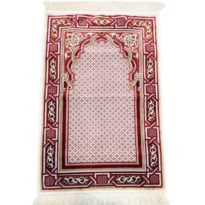 Islamic Padded Prayer Rug Sajadah Mihrab Design