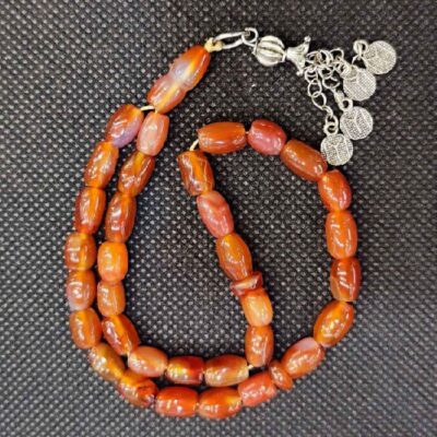 Islamic Yemeni Hakik Rosary Crafted with 33 Prayer Beads Tasbih Misbaha