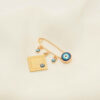 Islamic Safety Pin Brooch for Kids in Wan Yakad Verse & Evil Eye Design