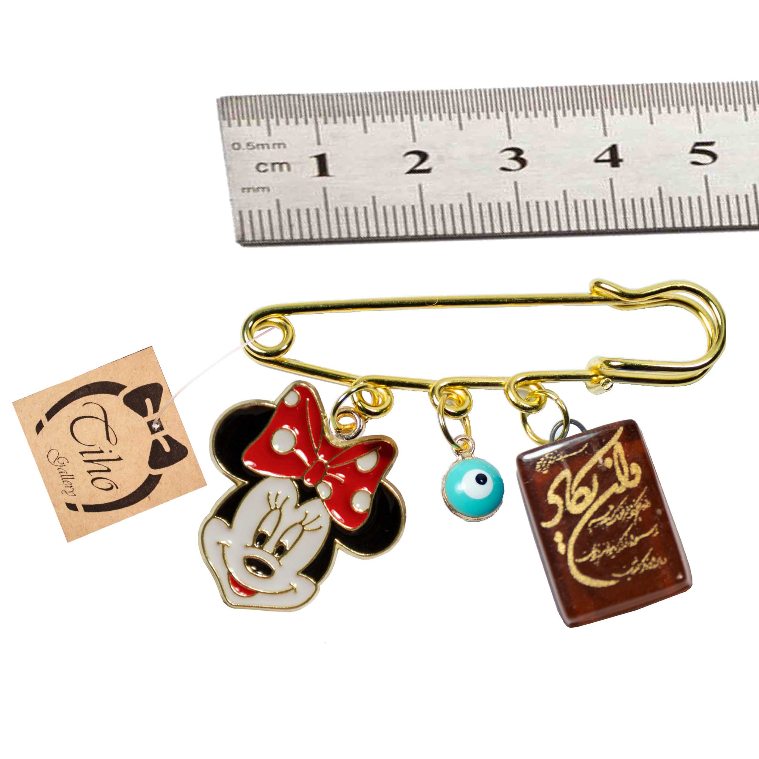 Islamic Safety Pin Brooch for Newborn Van Yakad & Minnie Mouse