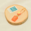 Islamic Safety Pin Brooch for Newborn in Fantasy Orange Design