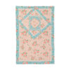 Islamic Thin Prayer Mat Janamaz with Velvet Floral Pink