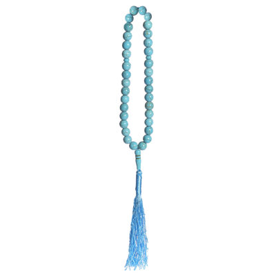 Islamic Rosary Crafted with Industrial Turquoise 33 Prayer Beads Tasbih